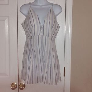Favlux blue  white striped  romper  Sz L
